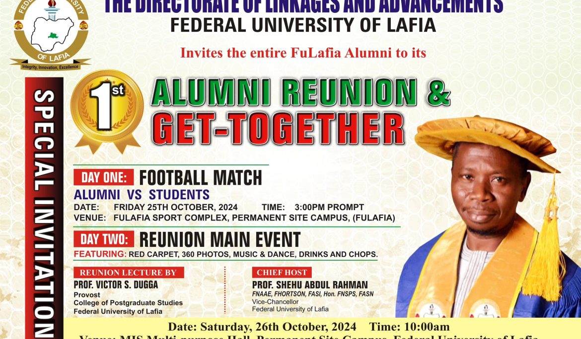 Invitation to FULafia Alumni Reunion and Get-Together