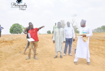 Prof. Liman inspects landscaping project