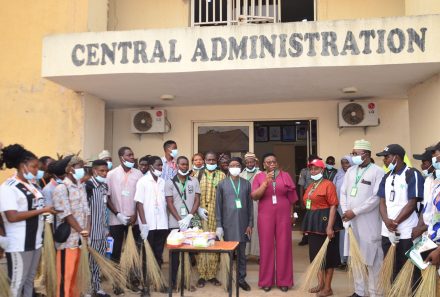 Sights and scenes from the sanitation exercise of Federal University of Lafia