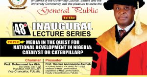 FULafia Set to Host 48th Inaugural Lecture